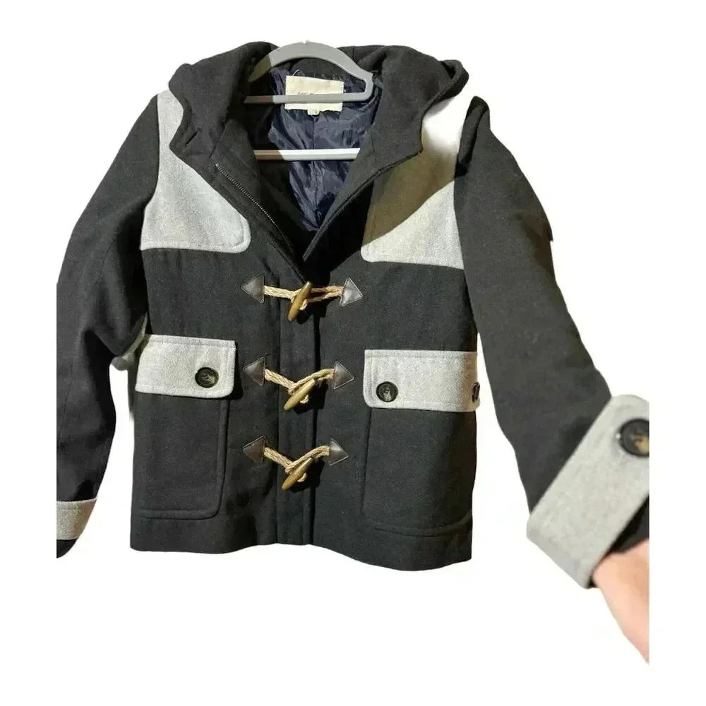 Thread & Supply Gray Colorblock Toggle Coat Size … - image 3